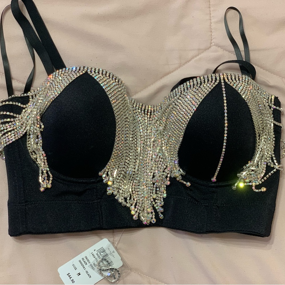 Diamond Fringe Bustier